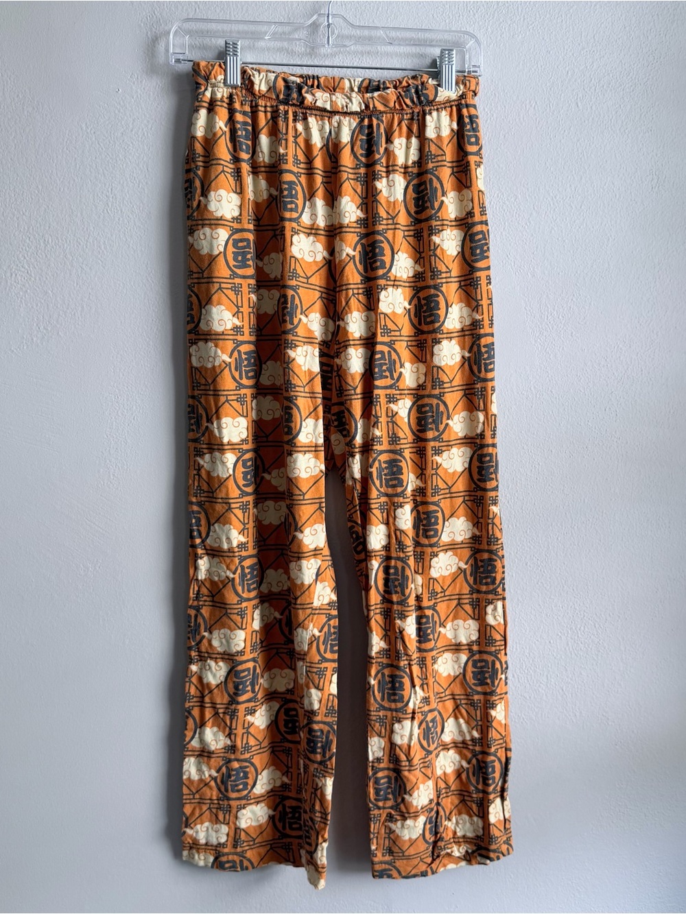 90s DBZ orange & cream pajama pants